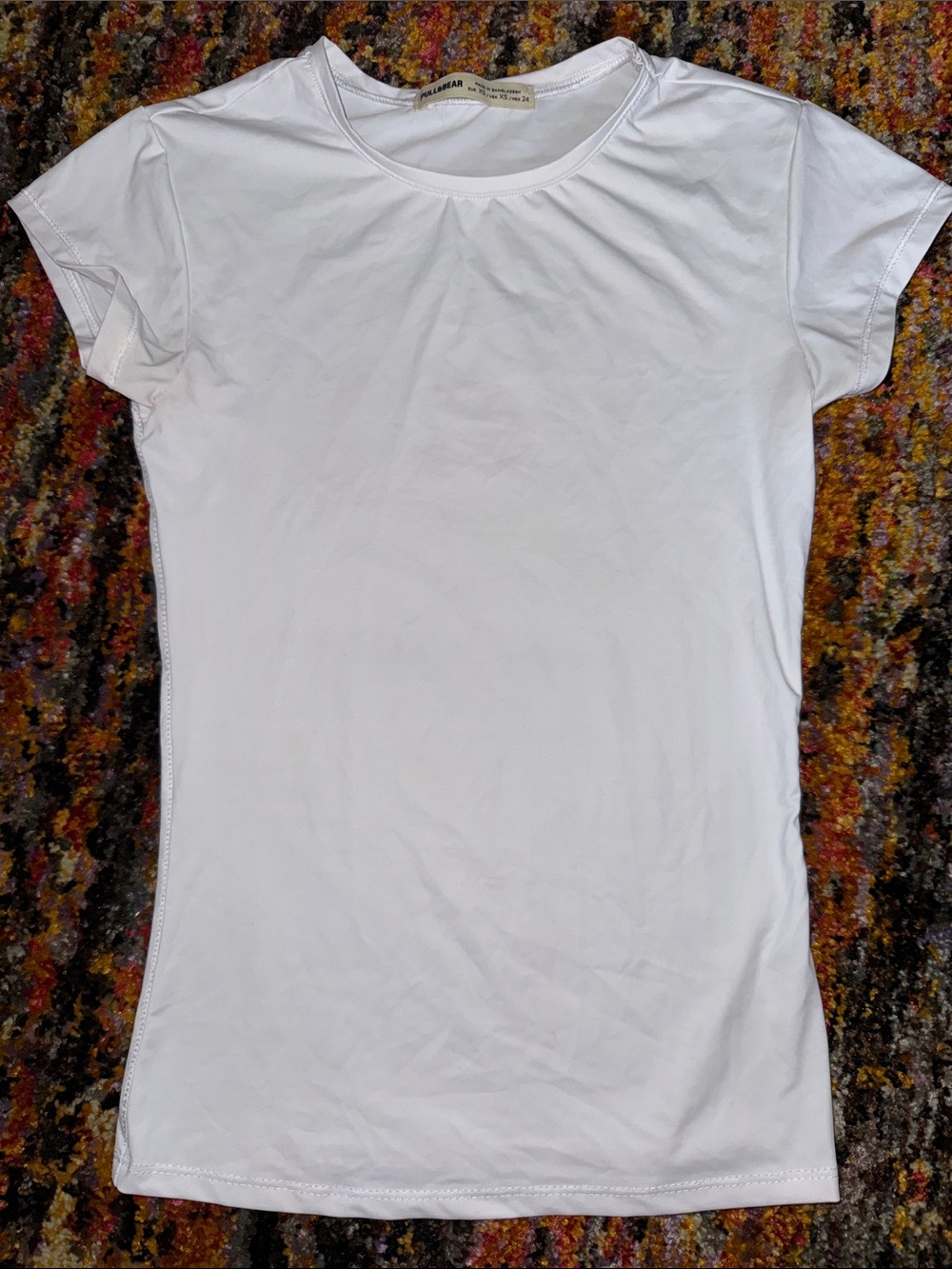 White Fitted Short Sleeve Crewneck Tee XS